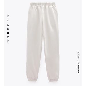 NWOT: ZARA Eggshell Cozy Joggers